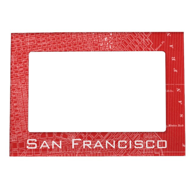 Graphic Map of San Francisco Magnetic Frame (Front)