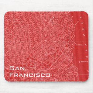 Graphic Map of San Francisco Mouse Pad