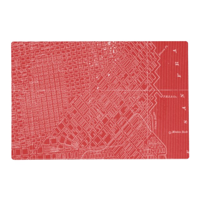 Graphic Map of San Francisco Placemat (Front)