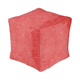 Graphic Map of San Francisco Pouf