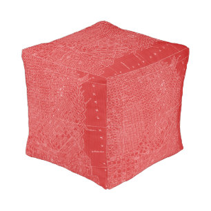 Graphic Map of San Francisco Pouf