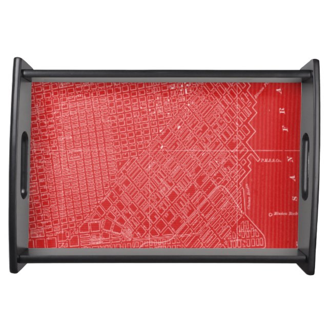 Graphic Map of San Francisco Serving Tray (Front)