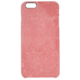 Graphic Map of San Francisco Clear iPhone 6 Plus Case