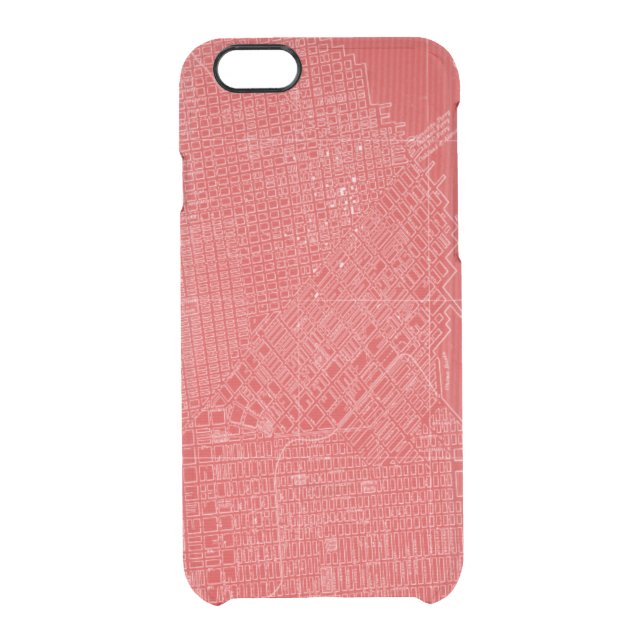Graphic Map of San Francisco Uncommon iPhone Case (Back)