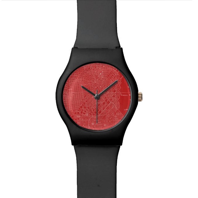 Graphic Map of San Francisco Wristwatch (Close Up)