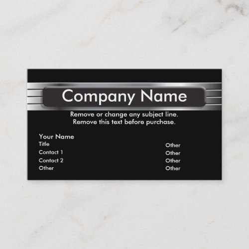 Graphic Metal Business Card template