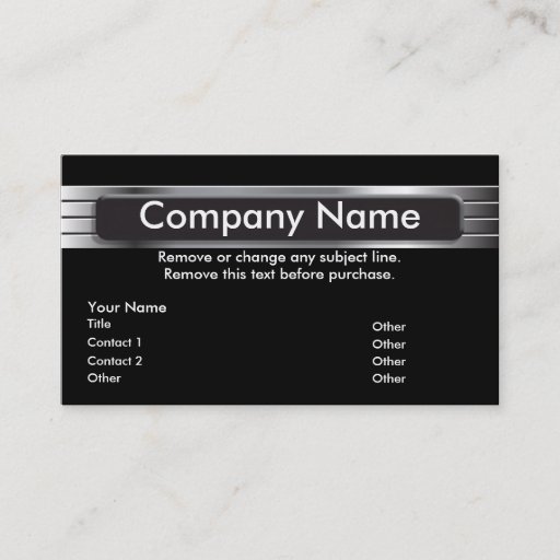 Customizable Graphic Metal Business Card template