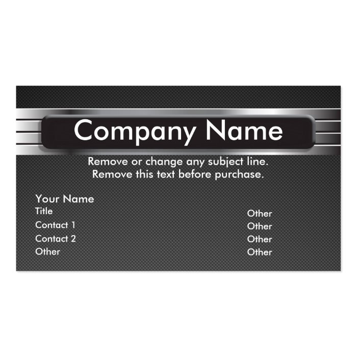 Graphic Metal Business Card template   NIK