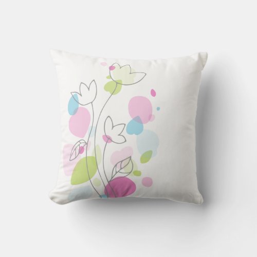 Graphic modern flower petal pillow