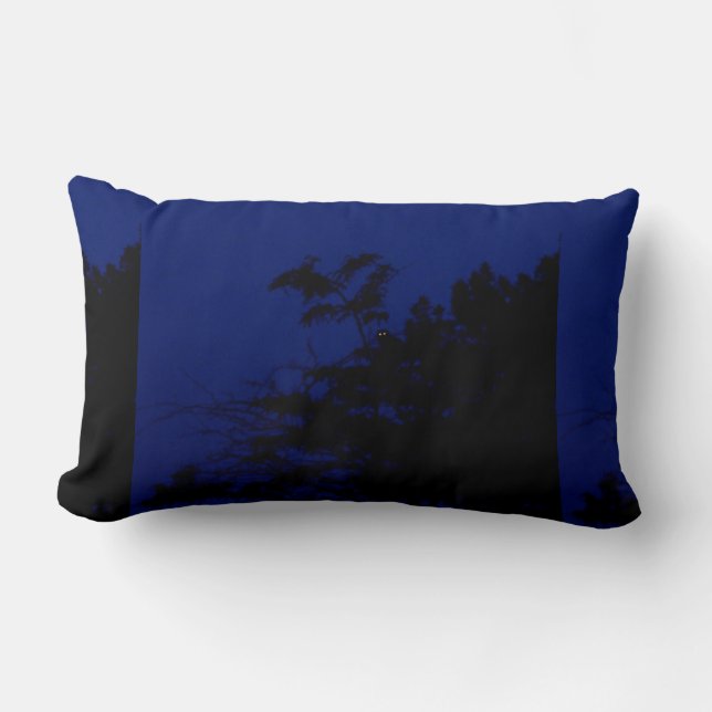 Graphic Night Owl Lumbar Pillow (Front)