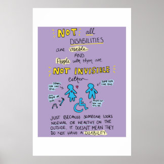 Graphic Not All Disabilities Are Visible Poster