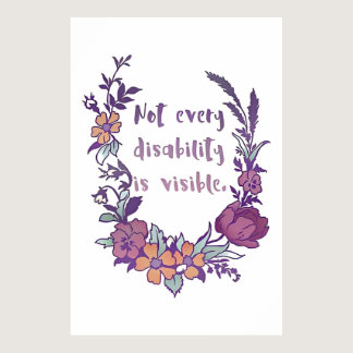 Graphic Not All Disabilities Are Visible Poster
