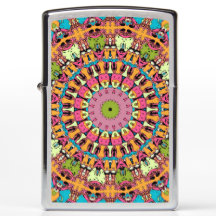 Graphic Novel Style Kaleidoscope Zippo Lighter