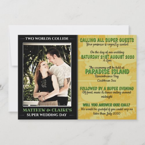 Graphic Novel Wedding Invitations