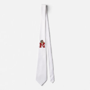 graphic of native red indian on neck tie