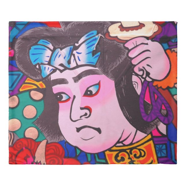 Graphic on Japanese Traditional Kiteart,kite,samur Duvet Cover (Front)