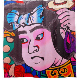 Graphic on Japanese Traditional Kiteart,kite,samur Shower Curtain