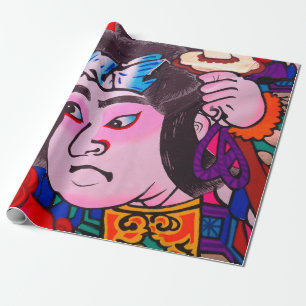 Graphic on Japanese Traditional Kiteart,kite,samur Wrapping Paper