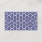 Graphic ovals purple black & white business card (Back)