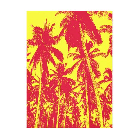 Graphic Palm Trees Design Canvas Print