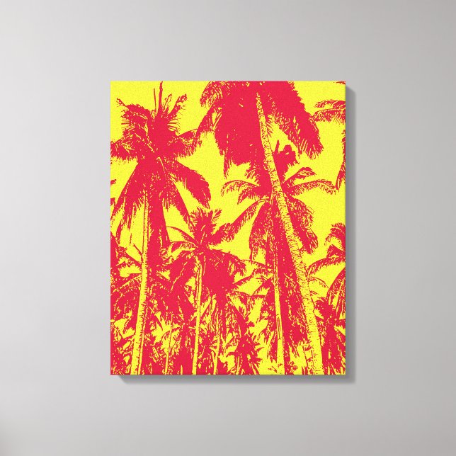 Graphic Palm Trees Design Canvas Print (Front)