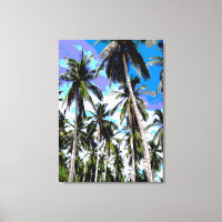 Graphic Palm Trees Design Canvas Print