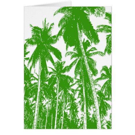 Graphic Palm Trees Design Card