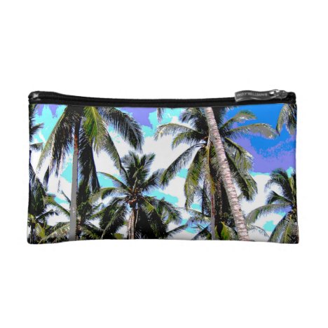 Graphic Palm Trees Design Cosmetic Bag