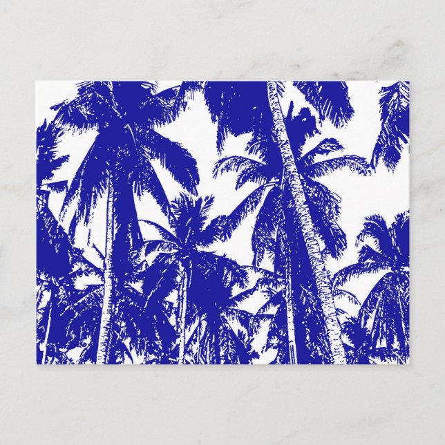 Graphic Palm Trees Design Postcard (Front)