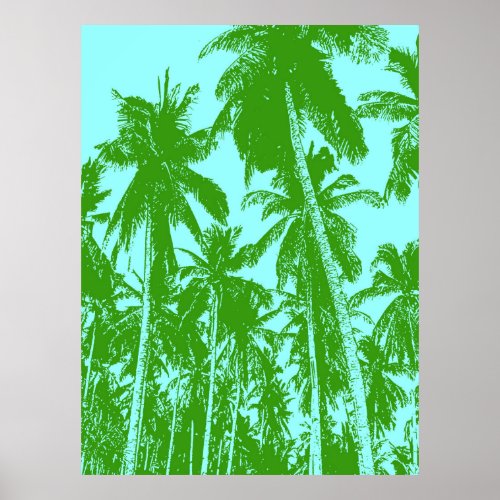 Graphic Palm Trees Design Poster