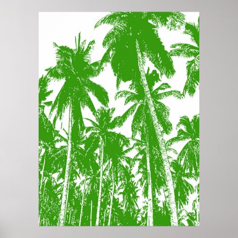 Graphic Palm Trees Design Poster