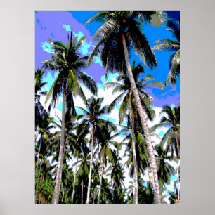 Graphic Palm Trees Design Poster