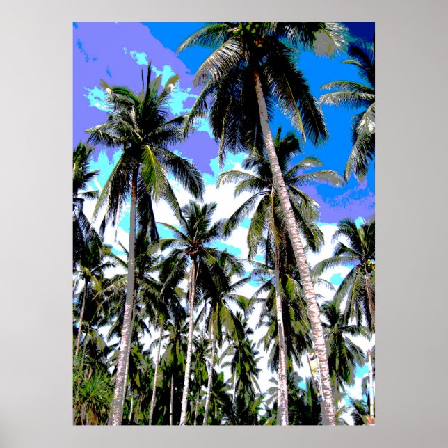 Graphic Palm Trees Design Poster (Front)