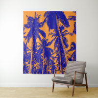 Graphic Palm Trees Design Tapestry