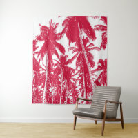 Graphic Palm Trees Design Tapestry