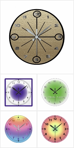 Graphic Pattern Clocks