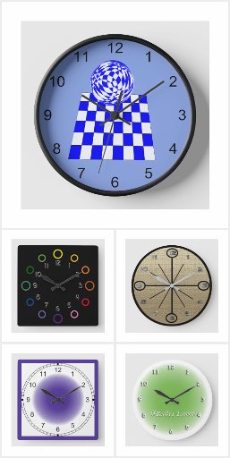 Graphic Pattern Clocks