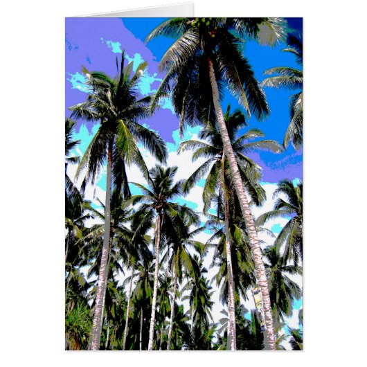 Graphic Pattern of Palm Trees Design Cards (Front)
