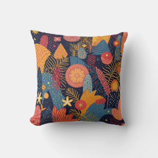 graphic patterns throw pillow