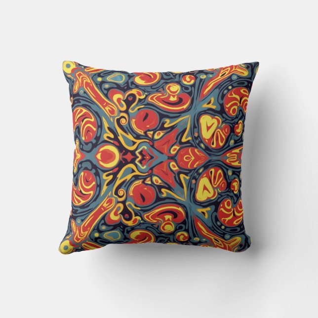 graphic patterns throw pillow (Back)