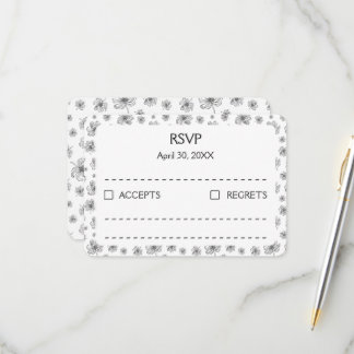 Graphic peonies. RSVP card
