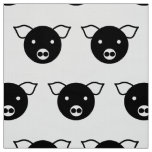 GRAPHIC PIG PATTERN IN BLACK AND WHITE FABRIC