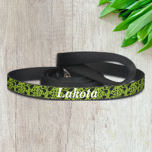 Graphic plant green black vines pet leash