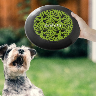 Graphic plant green black vines Wham-O frisbee