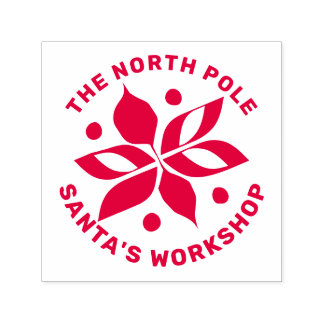 Graphic Poinsettia Self-inking Stamp