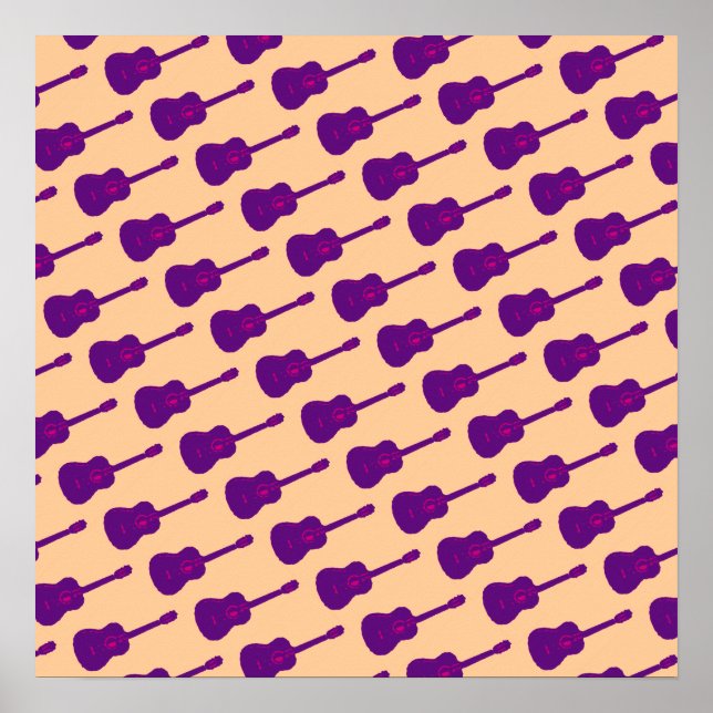 graphic purple guitars poster (Front)