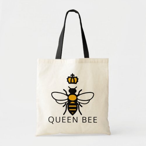 Graphic Queen Bee with a Crown Tote Bag