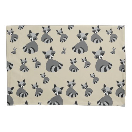 Graphic Raccoon Pattern Pillow Case