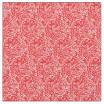 Graphic red carnation flower art pattern fabric