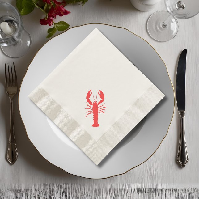 Graphic red lobster paper napkins (Creator Uploaded)